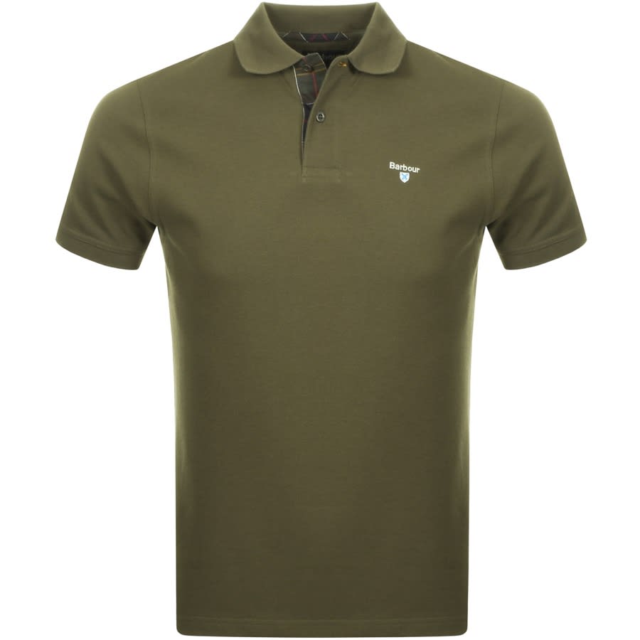 Alternative Image for ProductBarbour Pique Polo T Shirt Green1